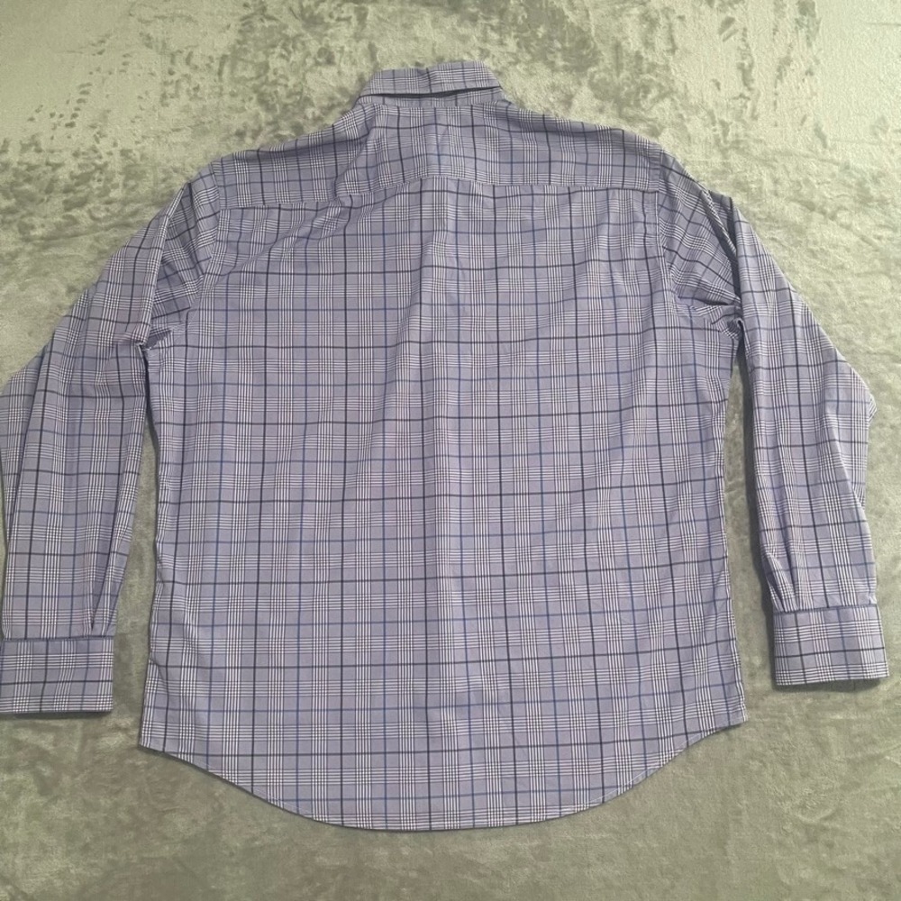 Peter Millar Shirt Mens XL Purple Summer Comfort Plaid Stretch Casual Golf - Picture 6 of 9